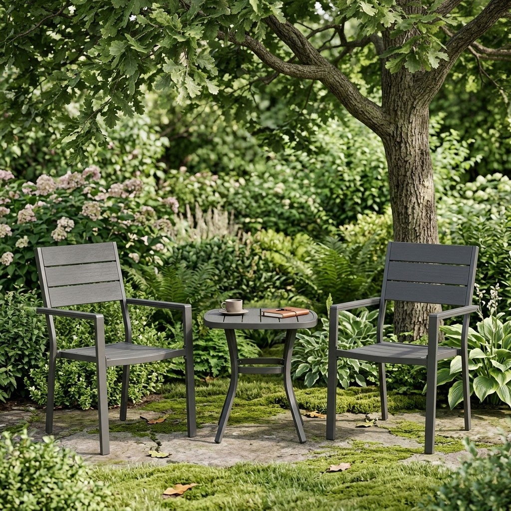 MultiGarden Sada 2 ks zahradních židlí OSO šedá - Obrázek 2