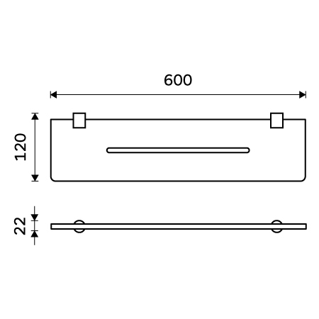 60 cm BORMO černá - BRC X460-90