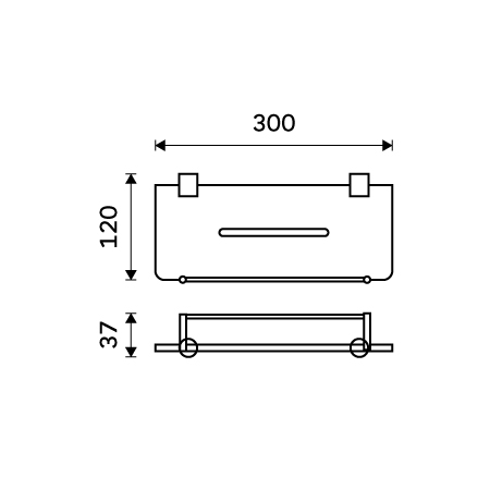 30 cm BORMO černá - BRC X430-X-90