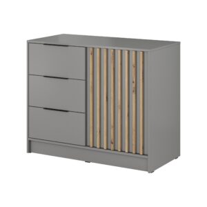 Piaski Komoda Nelly 2D 105 cm šedá/dub artisan