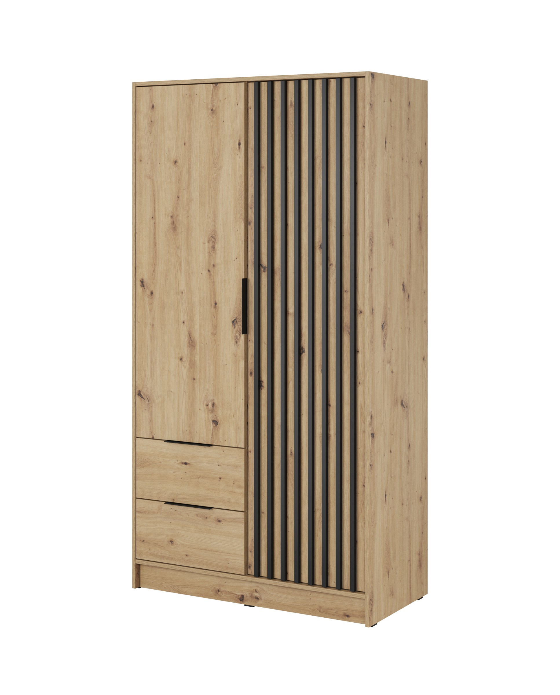 Piaski Šatní skříň Nelly 105 cm dub artisan/černá