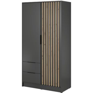 Piaski Šatní skříň Nelly 105 cm grafit/dub artisan
