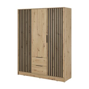 Piaski Šatní skříň Nelly 155 cm dub artisan/černá