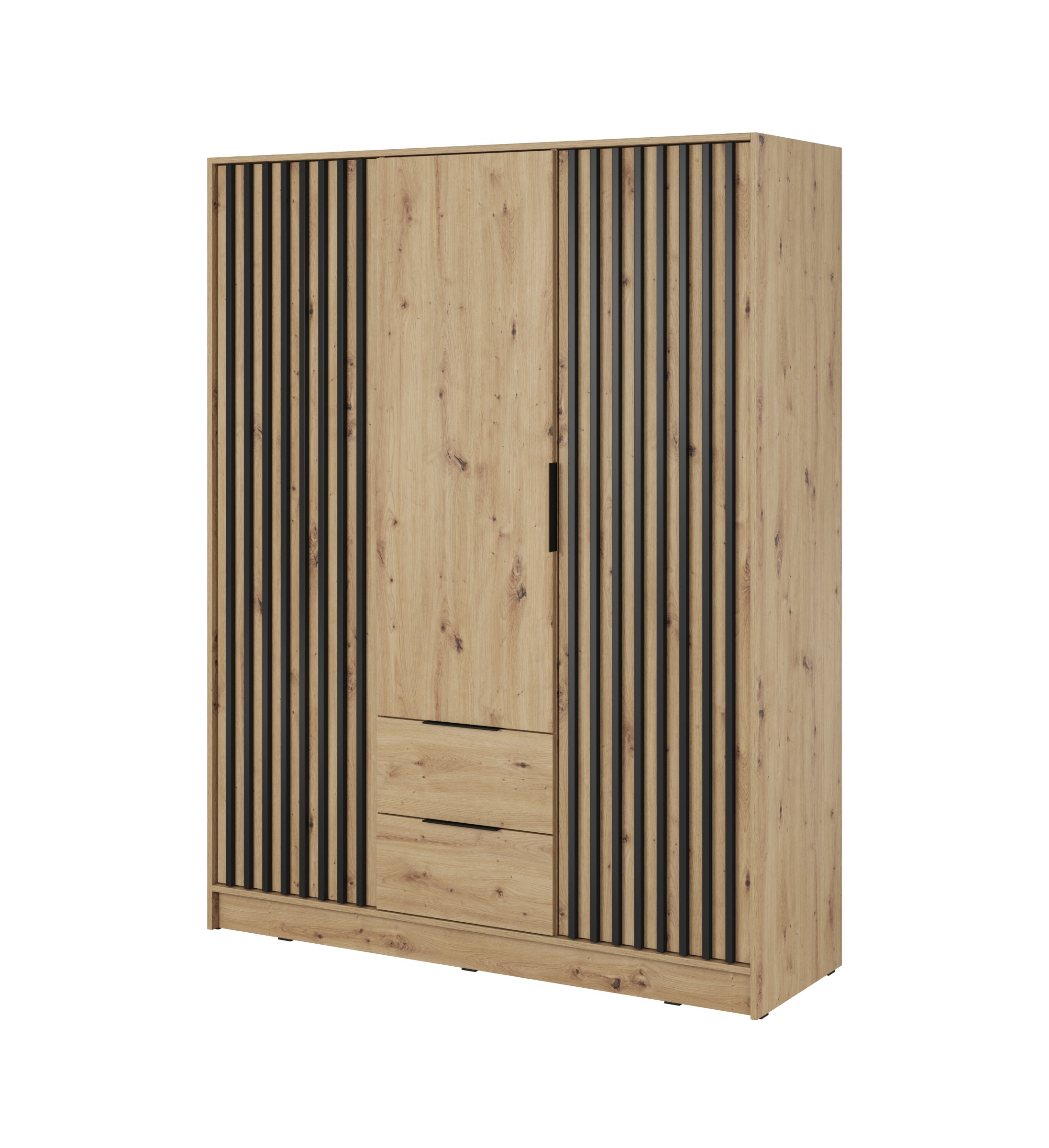 Piaski Šatní skříň Nelly 155 cm dub artisan/černá