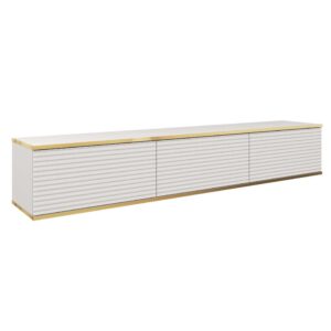 Piaski Závěsný televizní stolek Oro MDF 175 cm bílý/zlatý