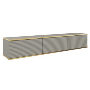 Piaski Závěsný televizní stolek Oro MDF 175 cm šedý/zlatý