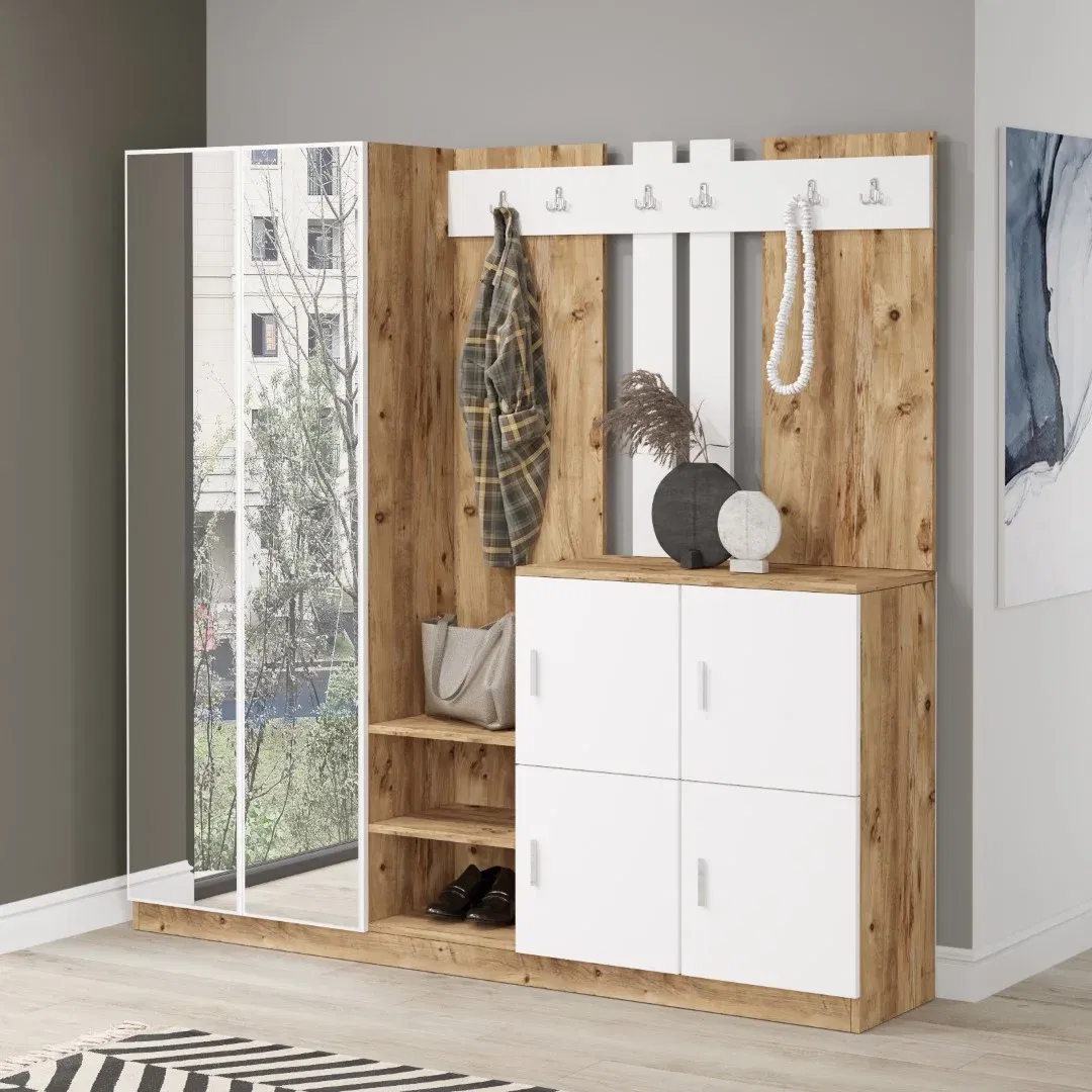 Předsíňová stěna Houseland Gibson borovice Atlantic/bílá - Obrázek 2