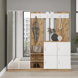 Předsíňová stěna Houseland Gibson borovice Atlantic/bílá