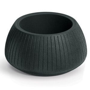 Prosperplast Plastový květináč COROS BOWL tmavě šedý