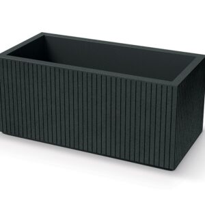 Prosperplast Plastový květináč COROS CASE 80 cm tmavě šedý