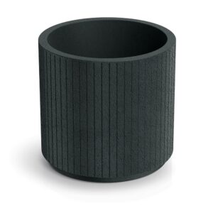 Prosperplast Plastový květináč COROS ROUND tmavě šedý