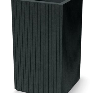 Prosperplast Plastový květináč COROS SQUARE HIGH 40 cm tmavě šedý