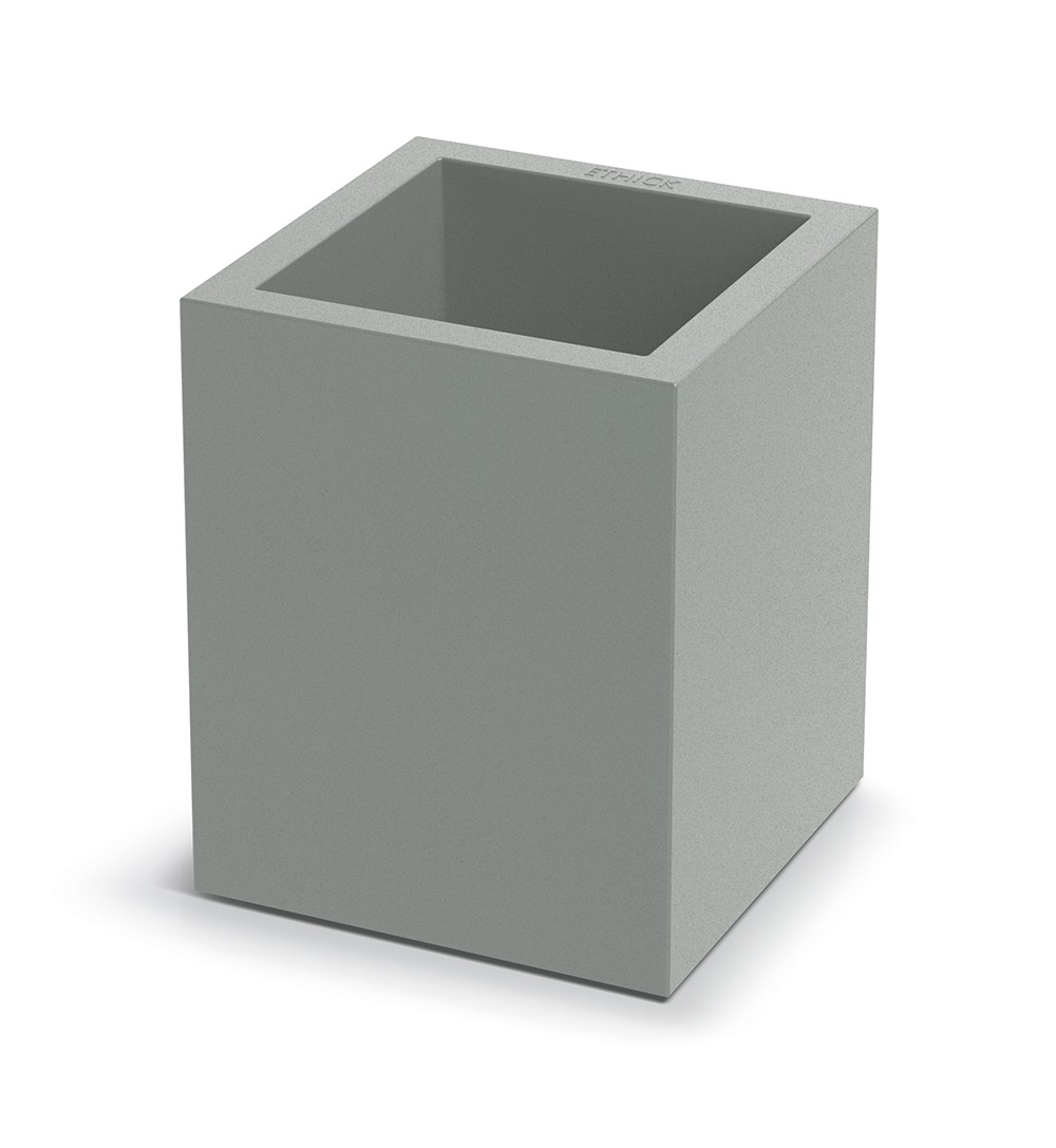 Prosperplast Plastový květináč CUBLASO SQUARE MIDL 29 cm betonově šedý