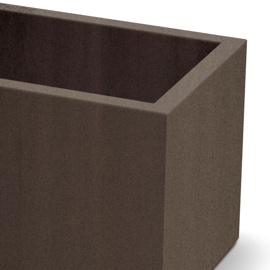 Prosperplast Plastový květináč CUBLASO SQUARE MIDL 29 cm hnědý - Obrázek 2
