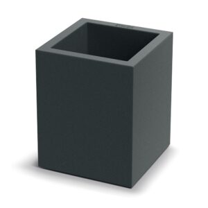Prosperplast Plastový květináč CUBLASO SQUARE MIDL 29 cm tmavě šedý