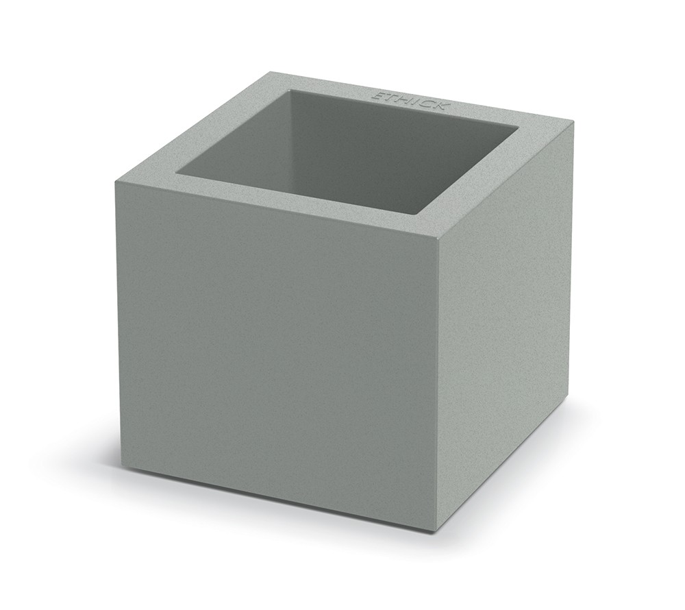 Prosperplast Plastový květináč CUBLASO SQUARE betonově šedý