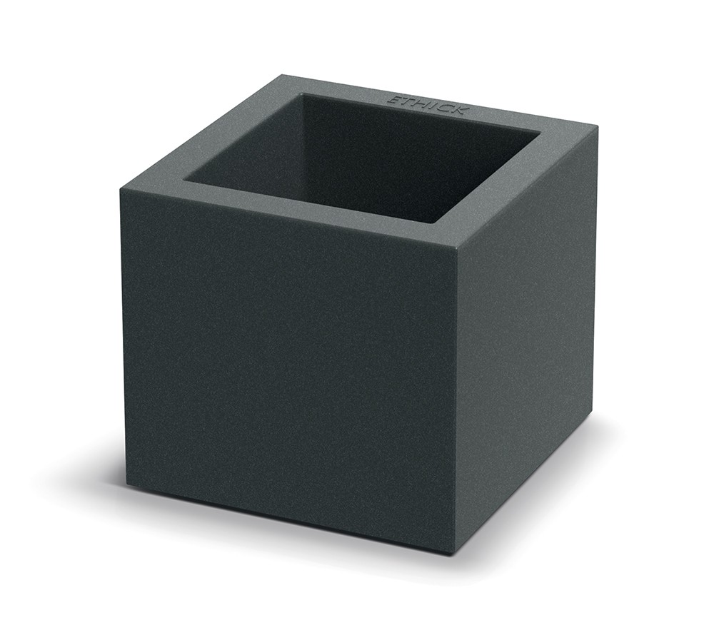 Prosperplast Plastový květináč CUBLASO SQUARE tmavě šedý