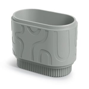 Prosperplast Plastový květináč FOLKAS ROUNDOS CASE betonově šedý