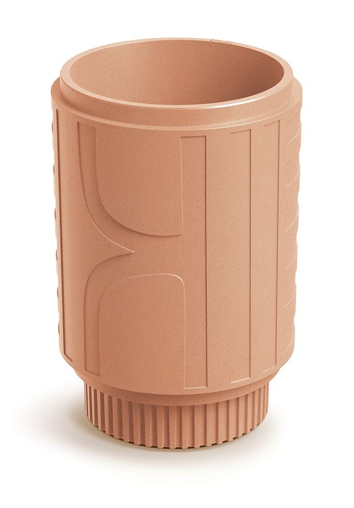 Prosperplast Plastový květináč FOLKAS ROUNDOS MIDL 40 cm terakota