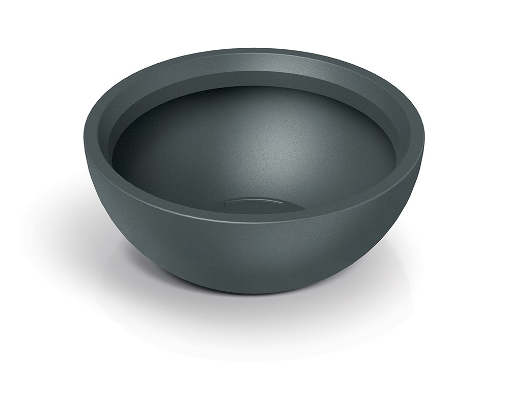 Prosperplast Plastový květináč MOLIOS BOWLS grafitový