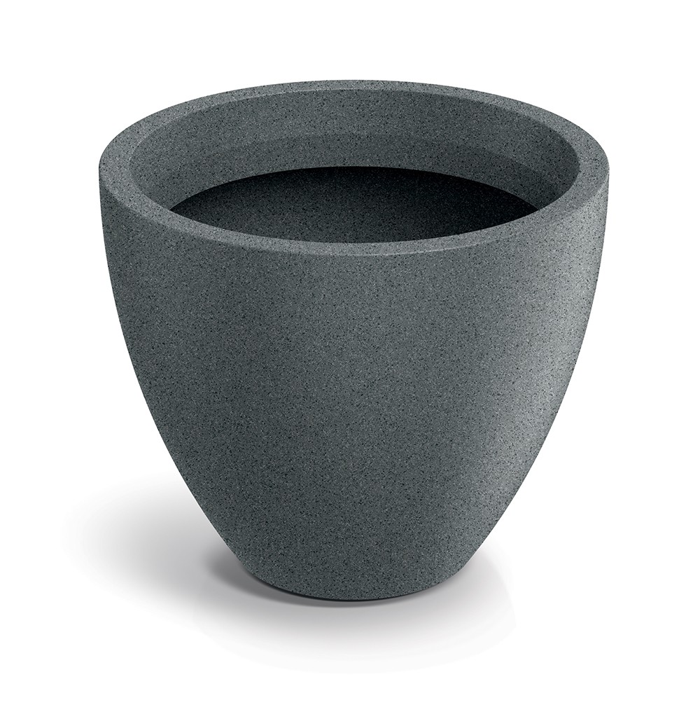 Prosperplast Plastový květináč MOLIOS ROUNDAS granitově šedý