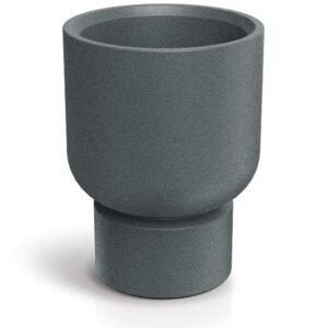 Prosperplast Plastový květináč MOLTAS BASE ROUND MIDL 40 cm granitově šedý