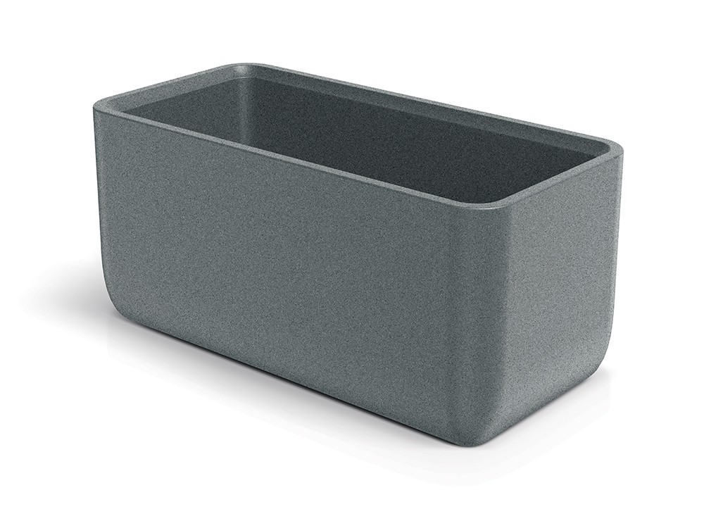 Prosperplast Plastový květináč MOLTAS CASE 80 cm granitově šedý