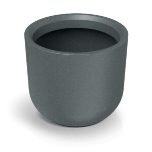 Prosperplast Plastový květináč MOLTAS ROUND HIGH granitově šedý