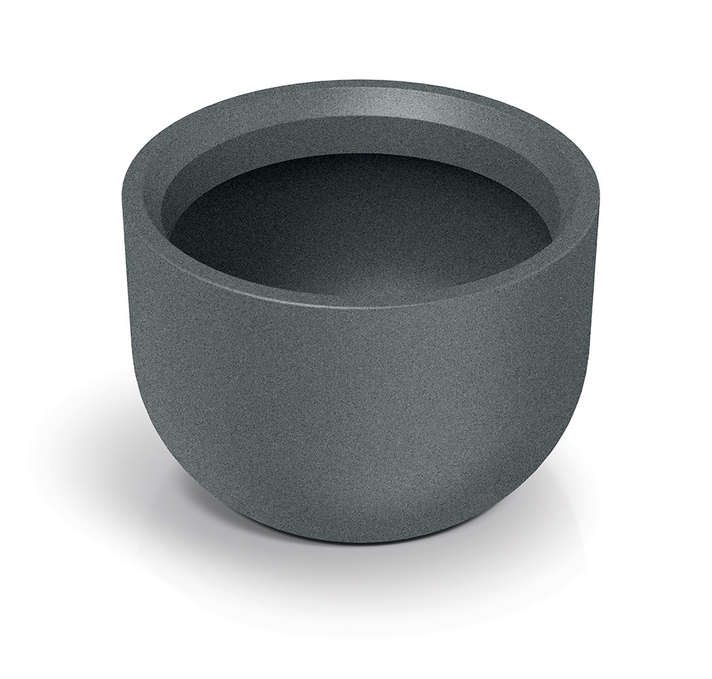 Prosperplast Plastový květináč MOLTAS ROUND granitově šedý