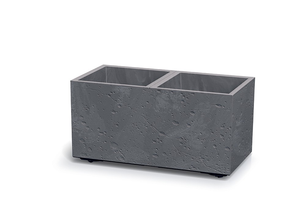 Prosperplast Plastový květináč SIERRAS BETON EFFECT marengo