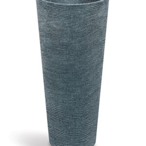 Prosperplast Plastový květináč TUBRAN ROUND SLIM I granitový