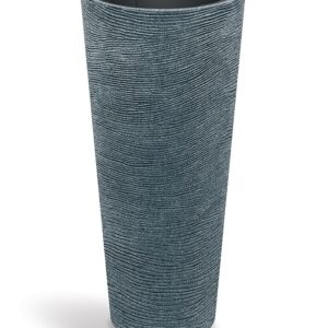 Prosperplast Plastový květináč TUBRAN ROUND SLIM granitový