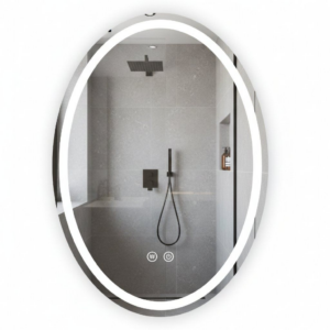Rea Oválné zrcadlo 60x80 cm s vyhříváním a regulovatelným LED osvětlením HOM-00902