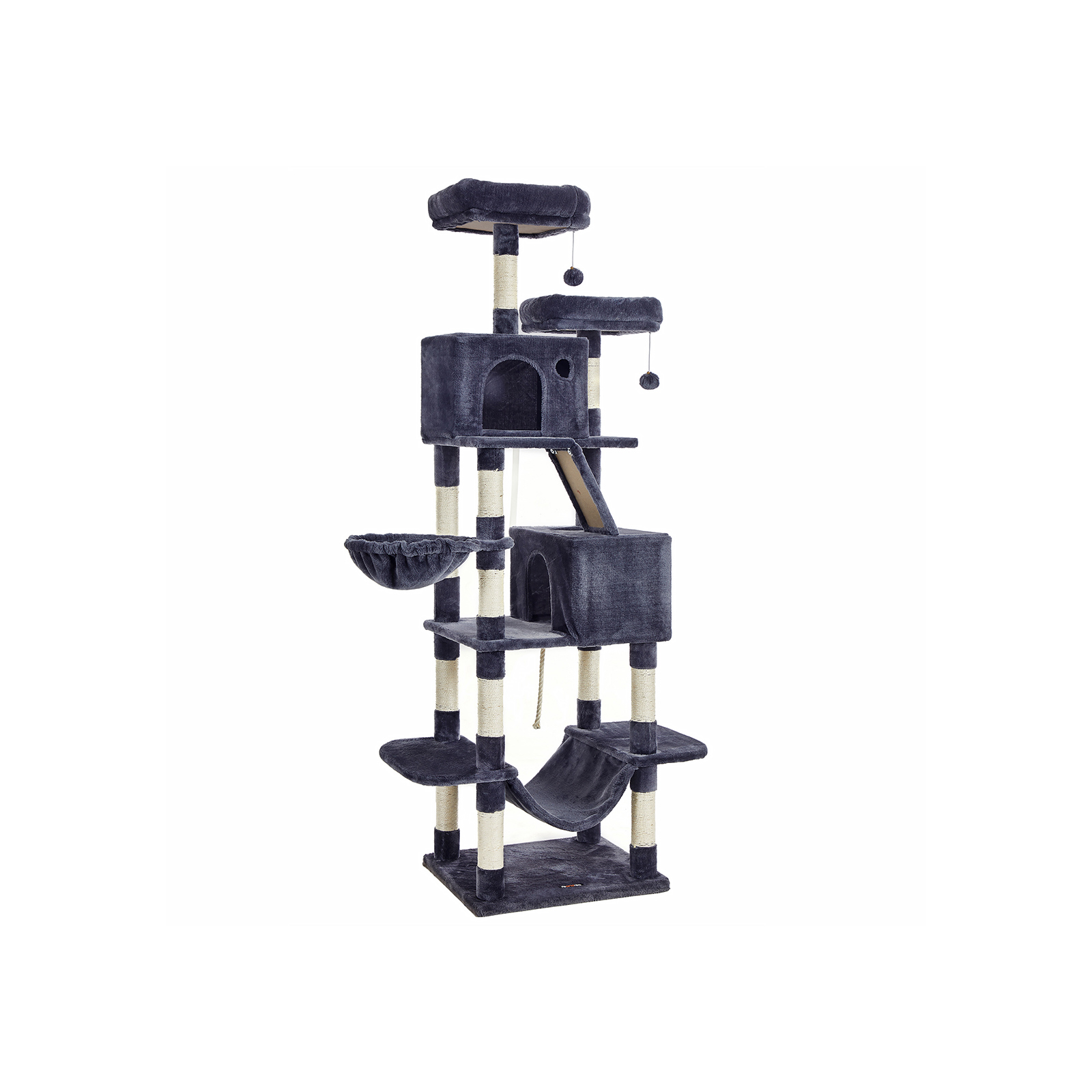 SONGMICS Kočičí škrabadlo Climbery 206 cm tmavě šedé