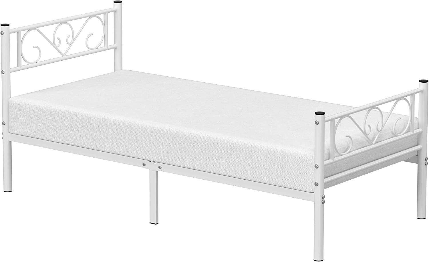 SONGMICS Kovový rám postele Loura 190x90 bílý - Obrázek 2