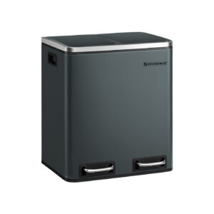 SONGMICS Odpadkový koš na tříděný odpad 2 x 15 l šedá