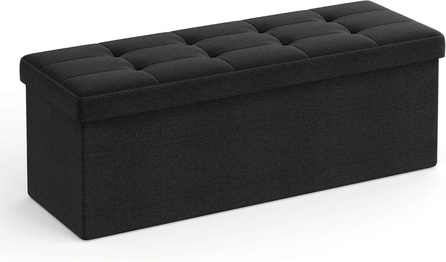SONGMICS Taburet s úložným prostorem 110 x 38 x 38 cm černá