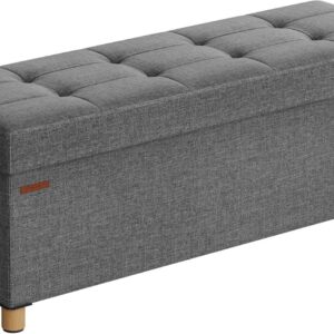 SONGMICS Taburet s úložným prostorem 110 x 40 x 38 cm šedá