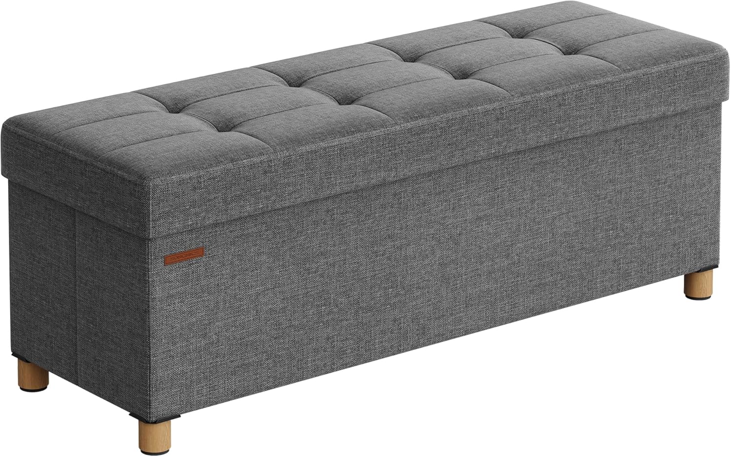 SONGMICS Taburet s úložným prostorem 110 x 40 x 38 cm šedá