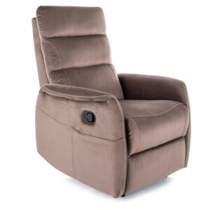 Signal Elektrické polohovací křeslo Solon Velvet s masáží cappuccino