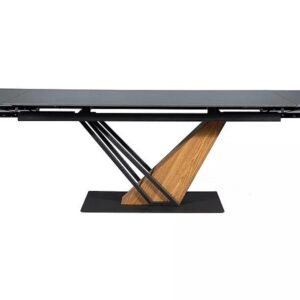 Signal Rozkládací jídelní stůl Genesis 160/220 cm černý mramor/jasan