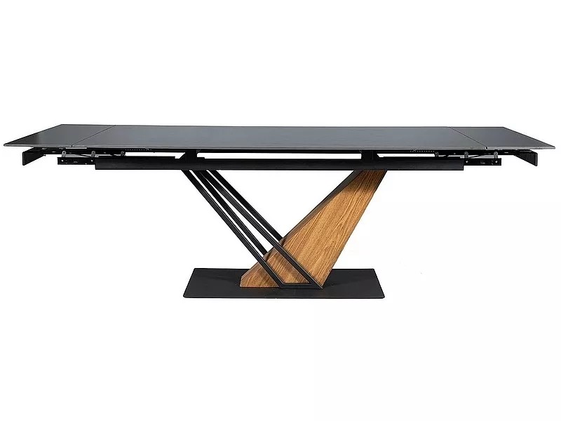 Signal Rozkládací jídelní stůl Genesis 160/220 cm černý mramor/jasan