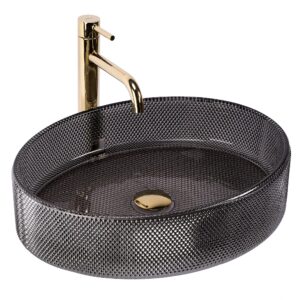 Skleněné umyvadlo na desku REA MIRELLA BLACK 49
