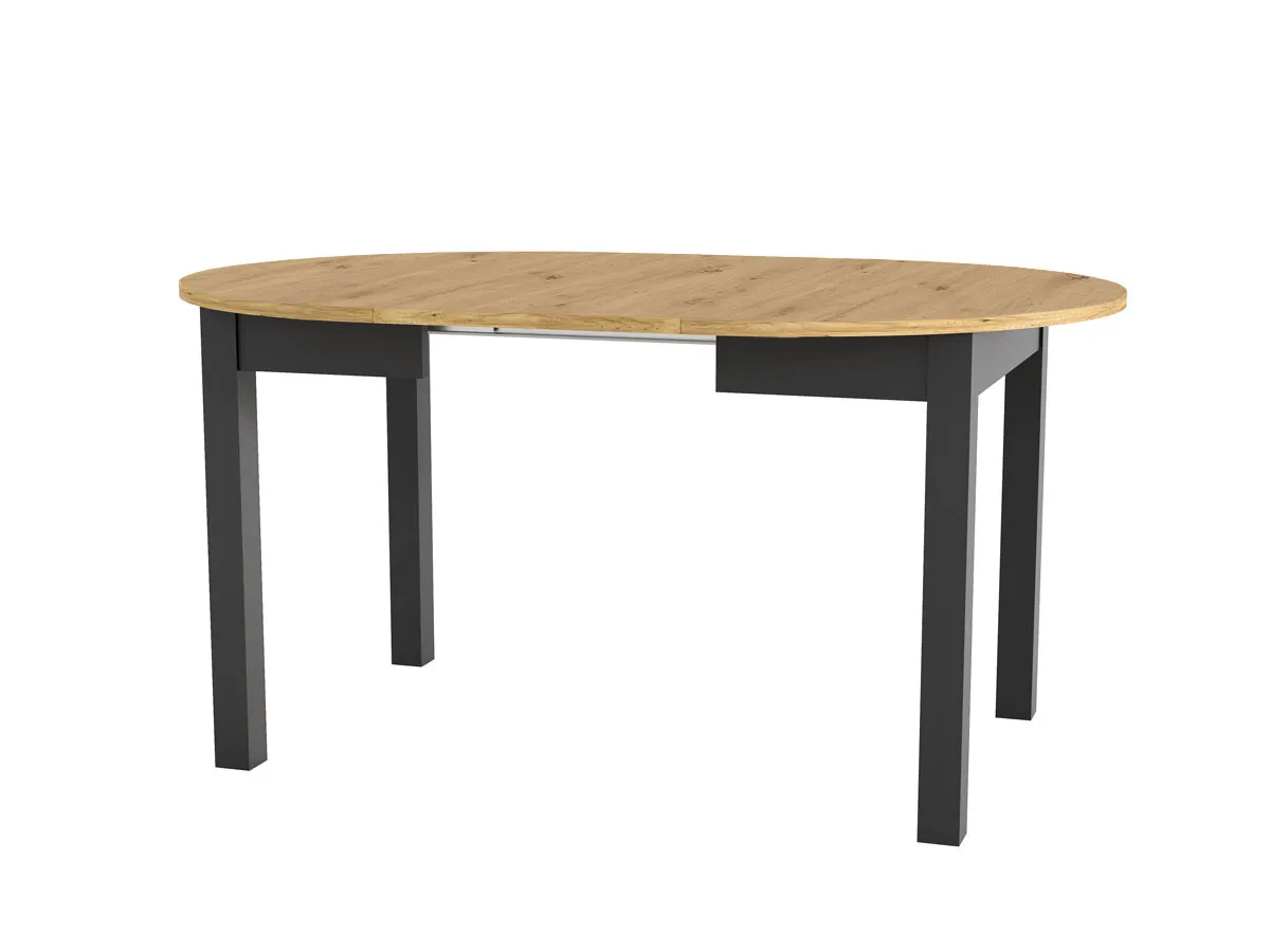 Szynaka Jídelní rozkládací stůl Luni 110/160 cm dub Artisan/černý - Obrázek 2