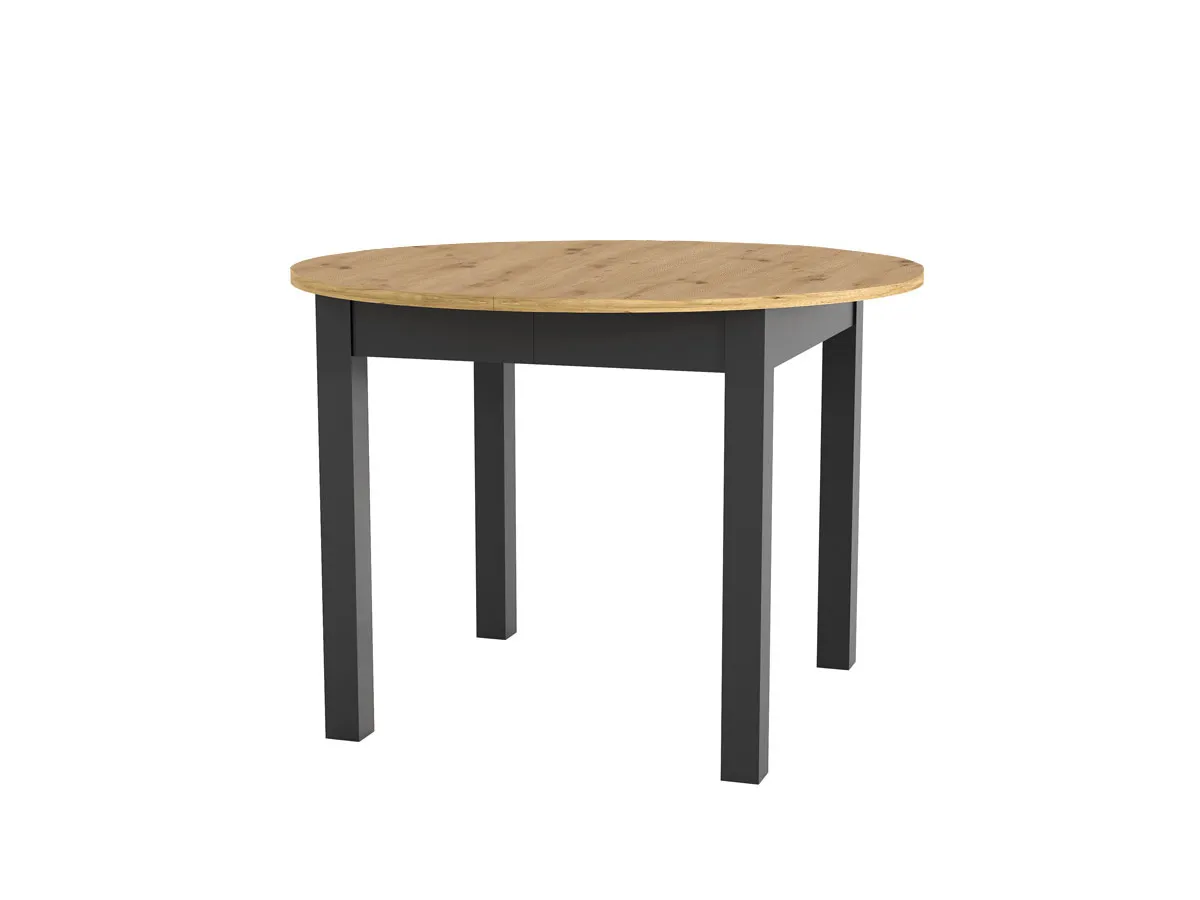 Szynaka Jídelní rozkládací stůl Luni 110/160 cm dub Artisan/černý