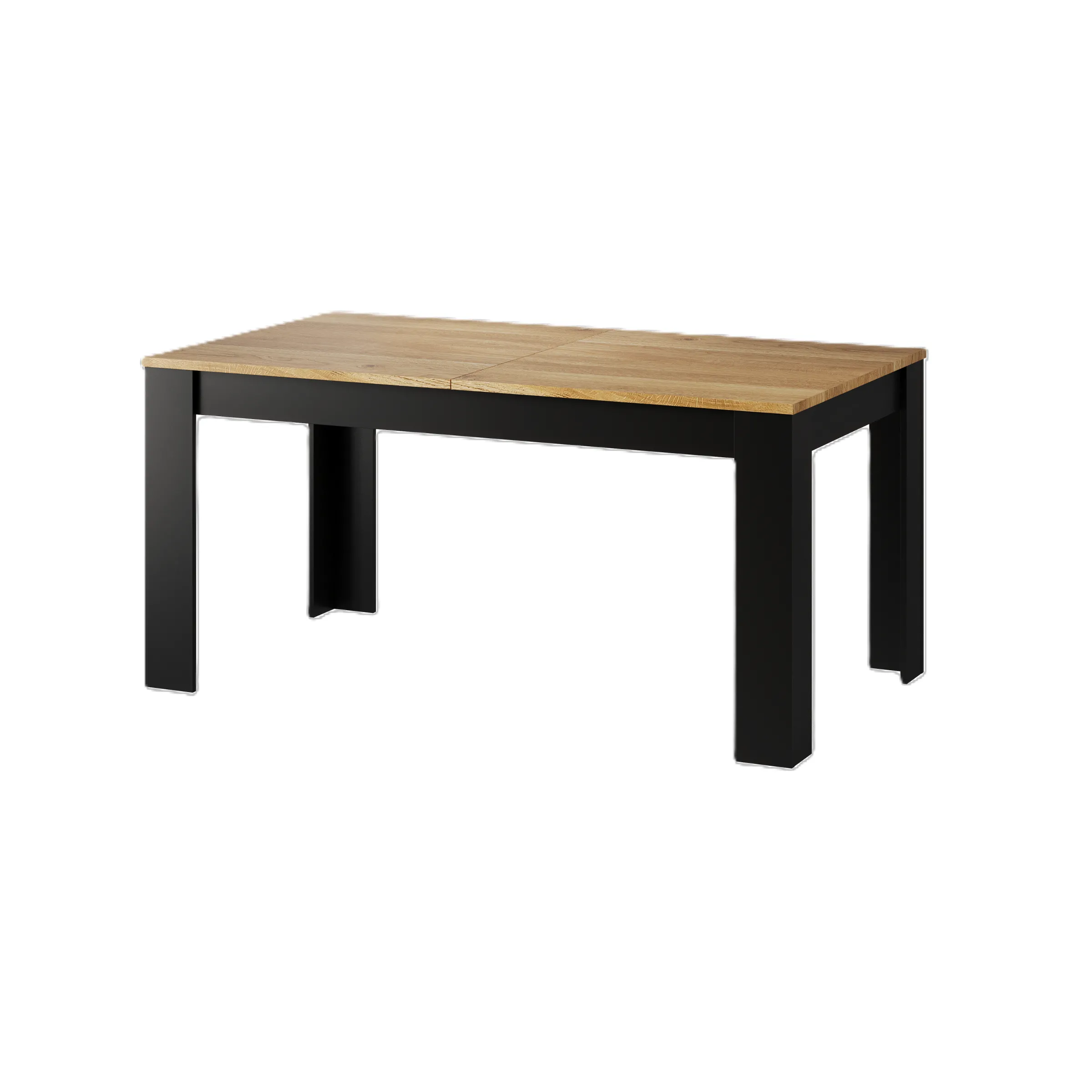 Szynaka Jídelní rozkládací stůl Verita 160/240 cm černý/dub přírodní