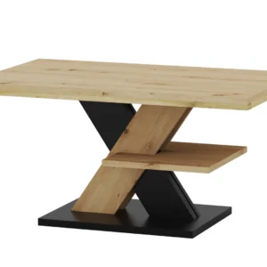 Szynaka Konferenční stolek Cross 90 cm dub Artisan/černý