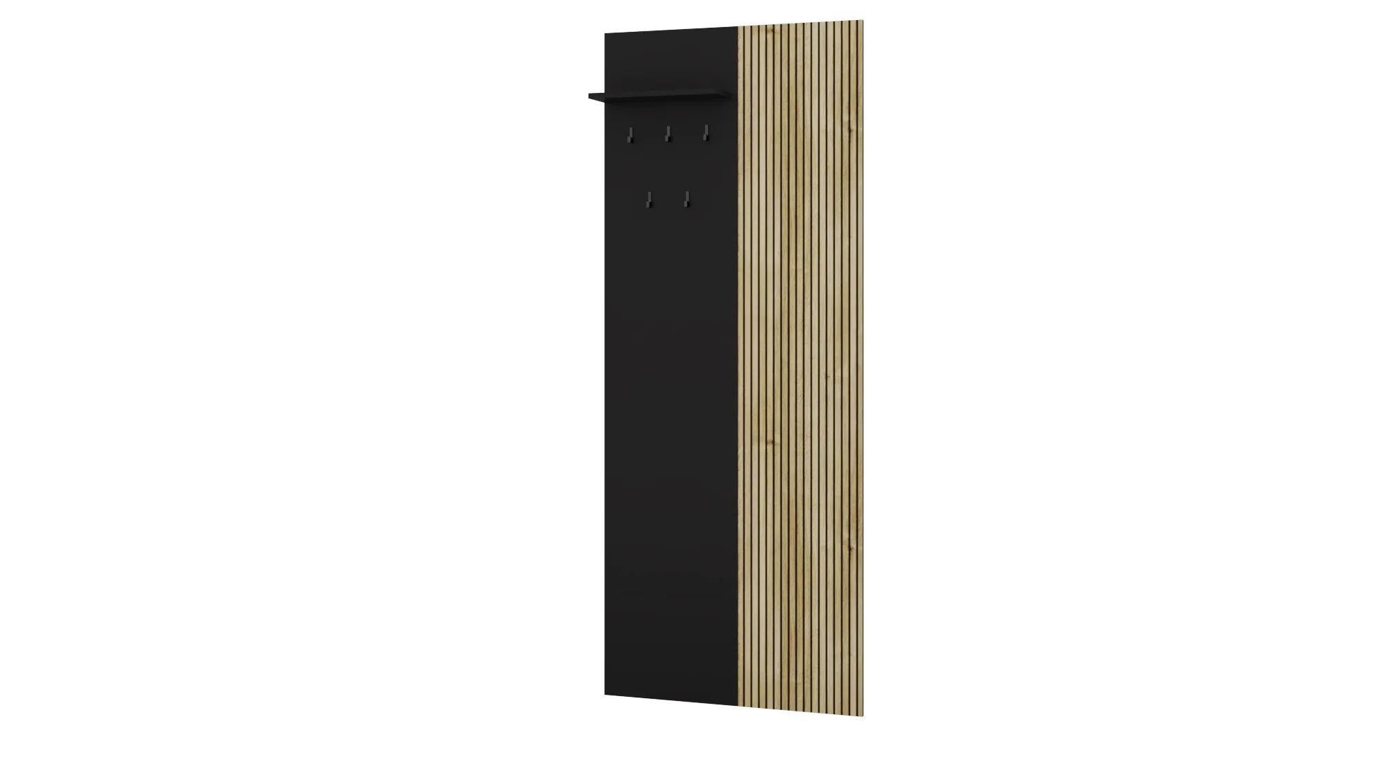 Szynaka Předsíňový věšák Wenis 01 72 cm černý/dub Karlstad