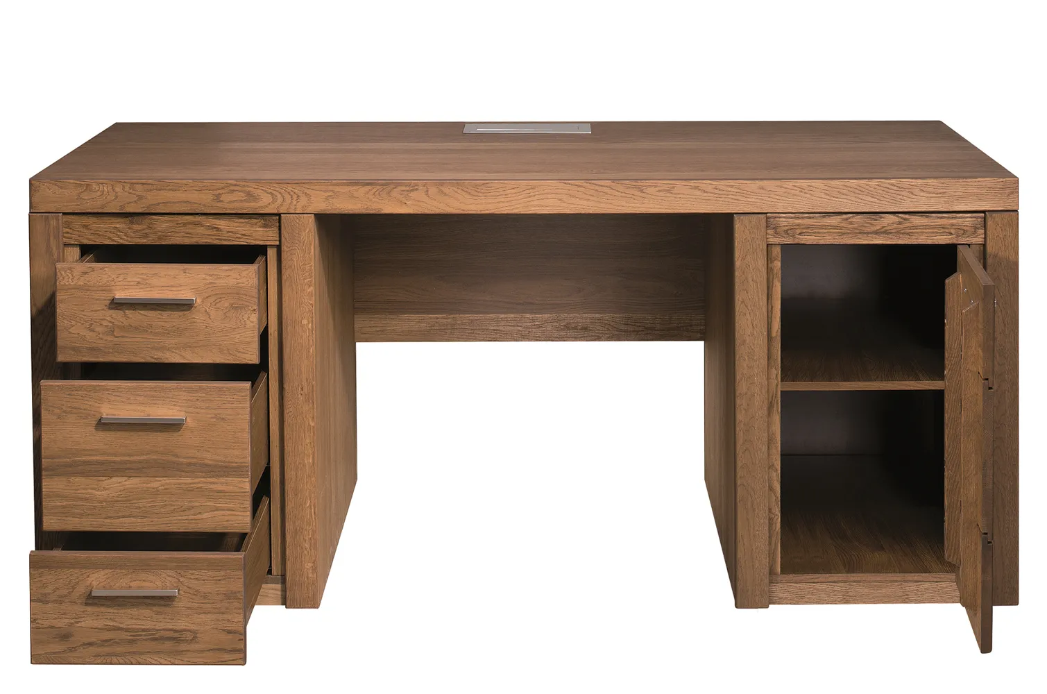 Szynaka Psací stůl s nabíjecí stanicí Velvet II 37 177 cm z masivu dub Rustikal - Obrázek 2