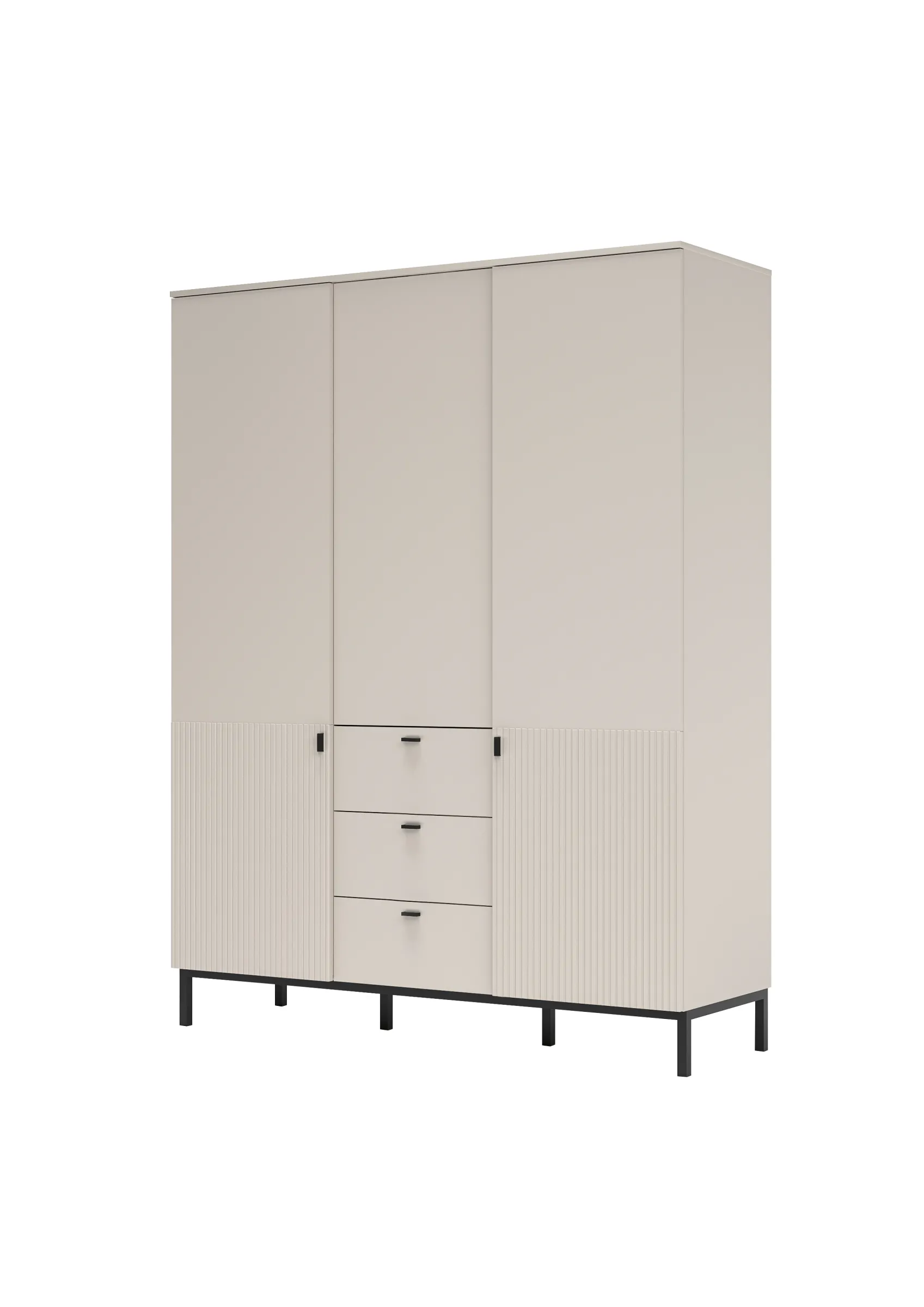 Szynaka Šatní skříň Korfu 70 156 cm kašmírová/černá